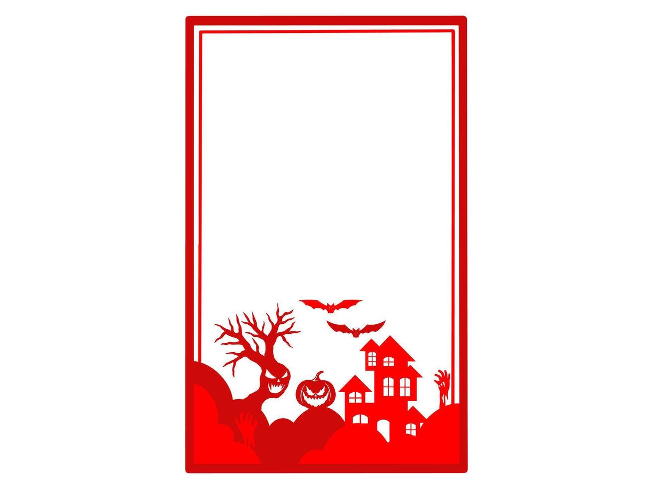 Halloween Frame Spooky Background Illustration vector
