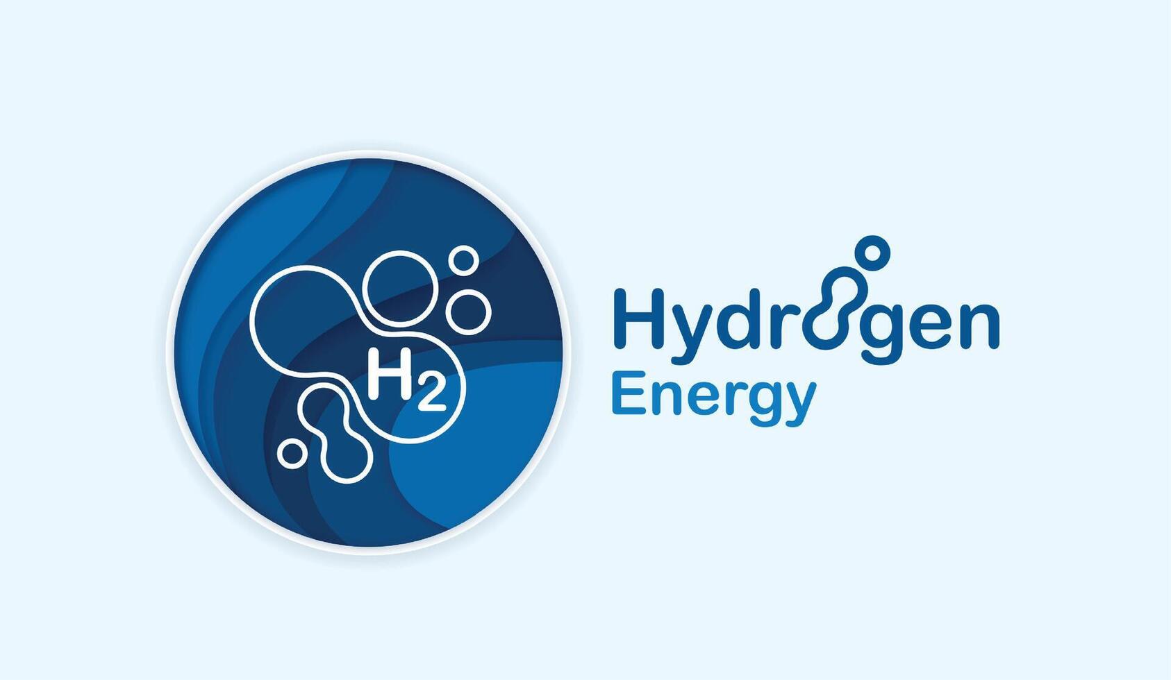 Hydrogen energy technology paper art with icon. reduce carbon dioxide and greenhouse gases production fuel station. new green energy water design. vector