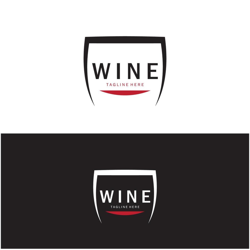 Wine logo with wine glasses and bottles.for night clubs,bars,cafe and wine shops. vector