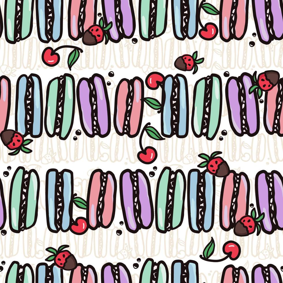 Sweet food seamless pattern vector
