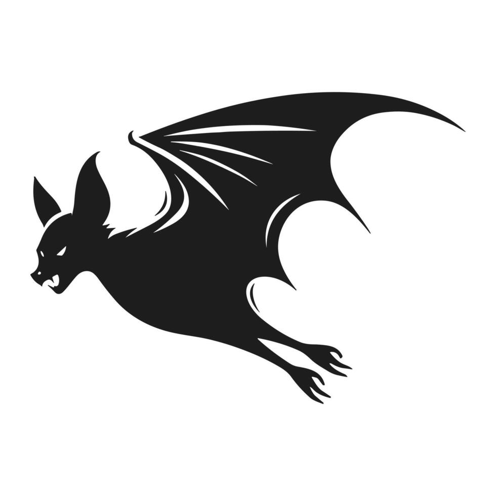A Halloween bat silhouette vector