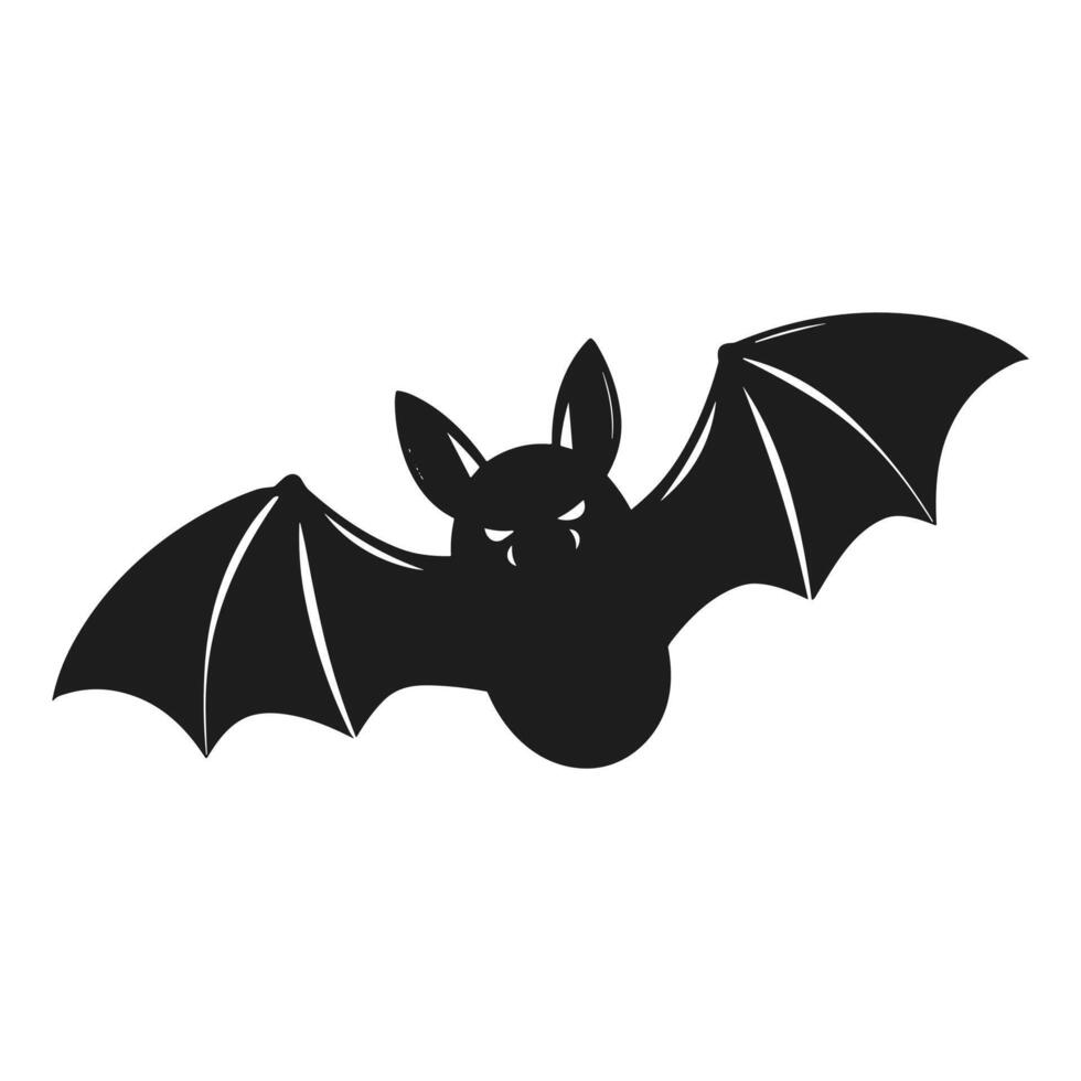 A Halloween bat silhouette vector
