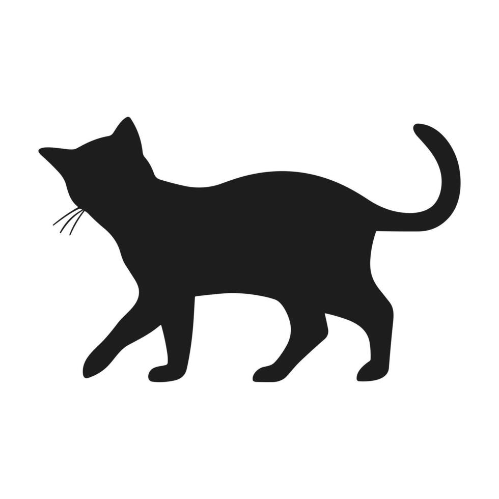 A Halloween cat silhouette vector
