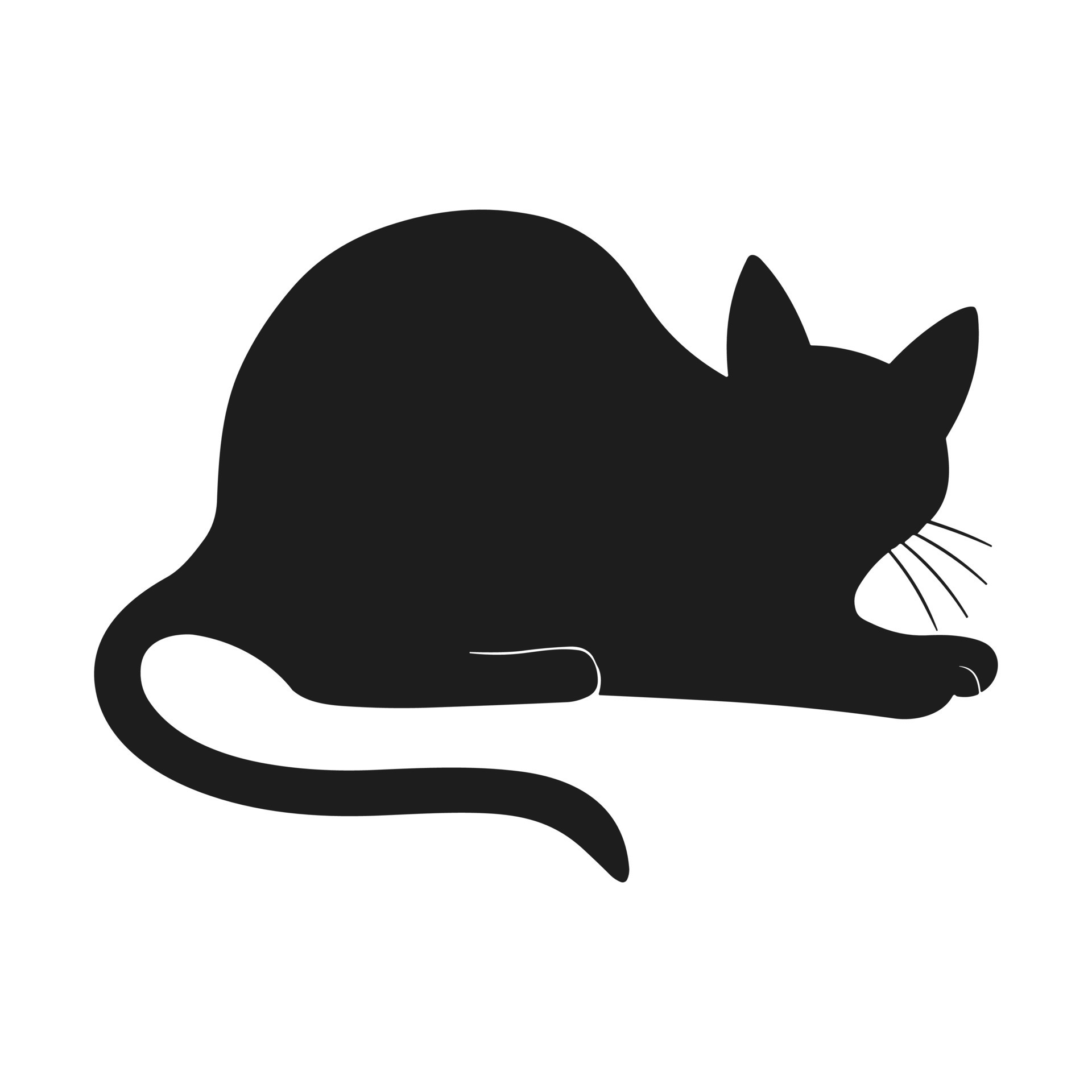 A Halloween cat silhouette 48393048 Vector Art at Vecteezy