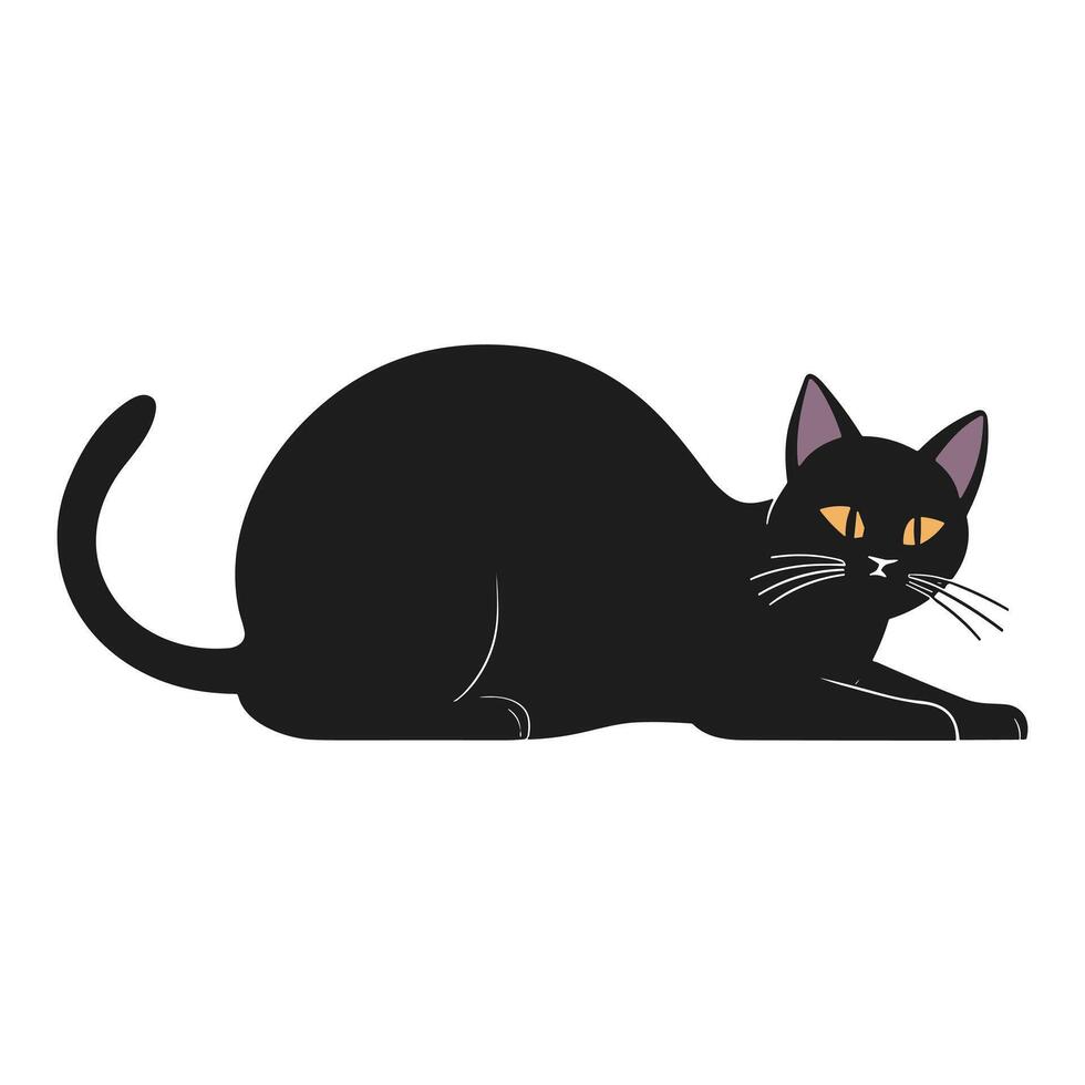 A Halloween cat silhouette vector