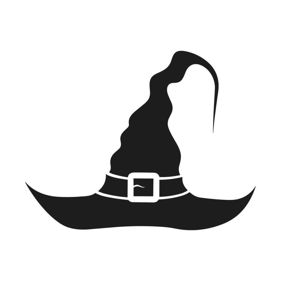 A Halloween witch hat silhouette vector