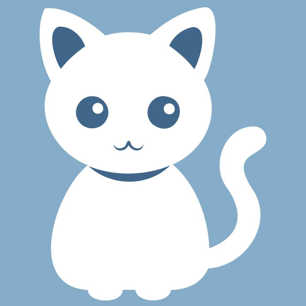 Cat silhouette art illustration vector