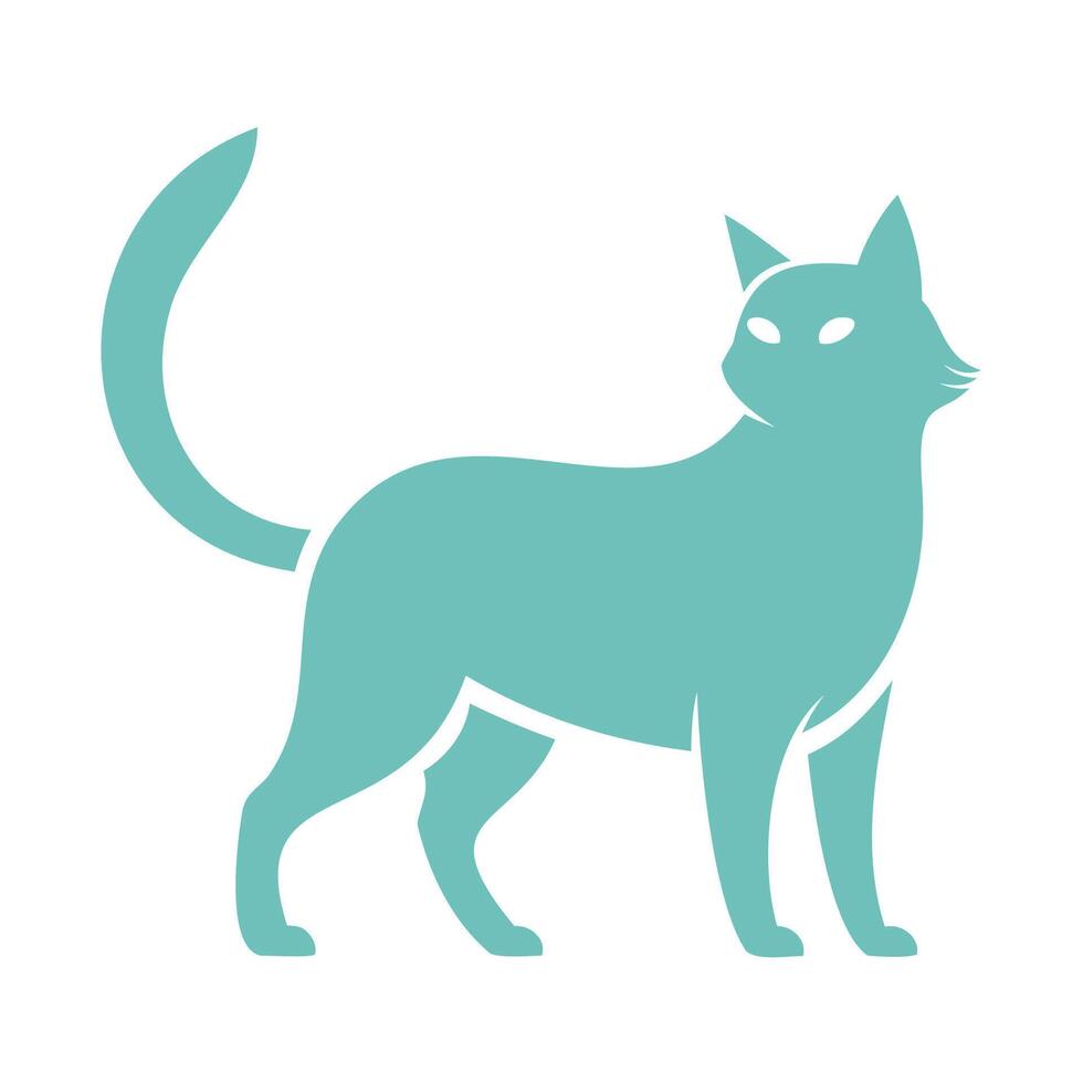Cat silhouette art illustration vector