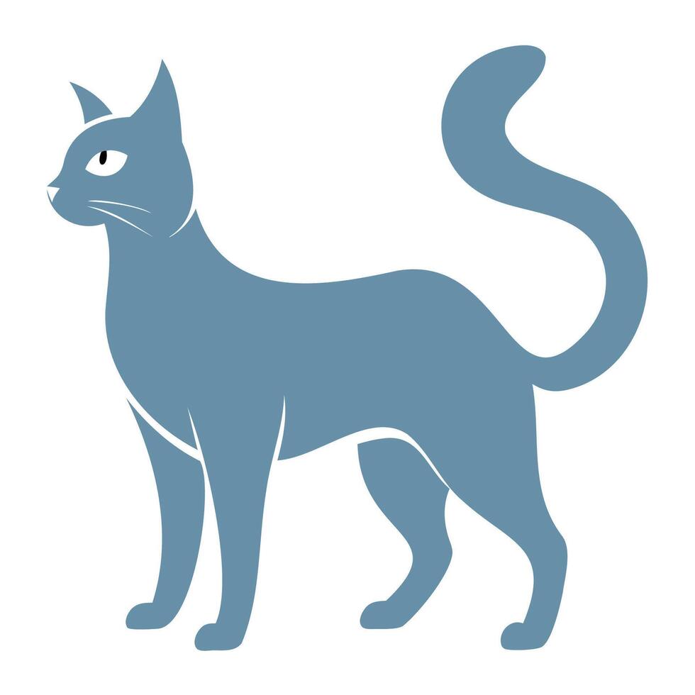 Cat silhouette art illustration vector