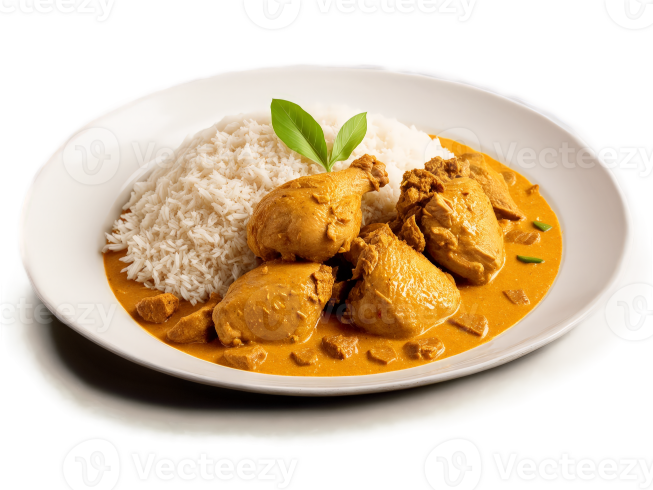 Rendang Ayam Tender chicken pieces simmered in rich fragrant coconut milk based curry infused png