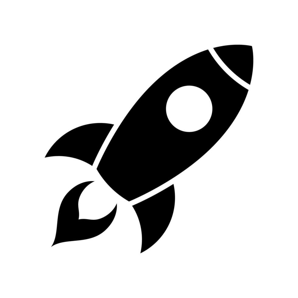 Rocket icon isolated on white background. vector