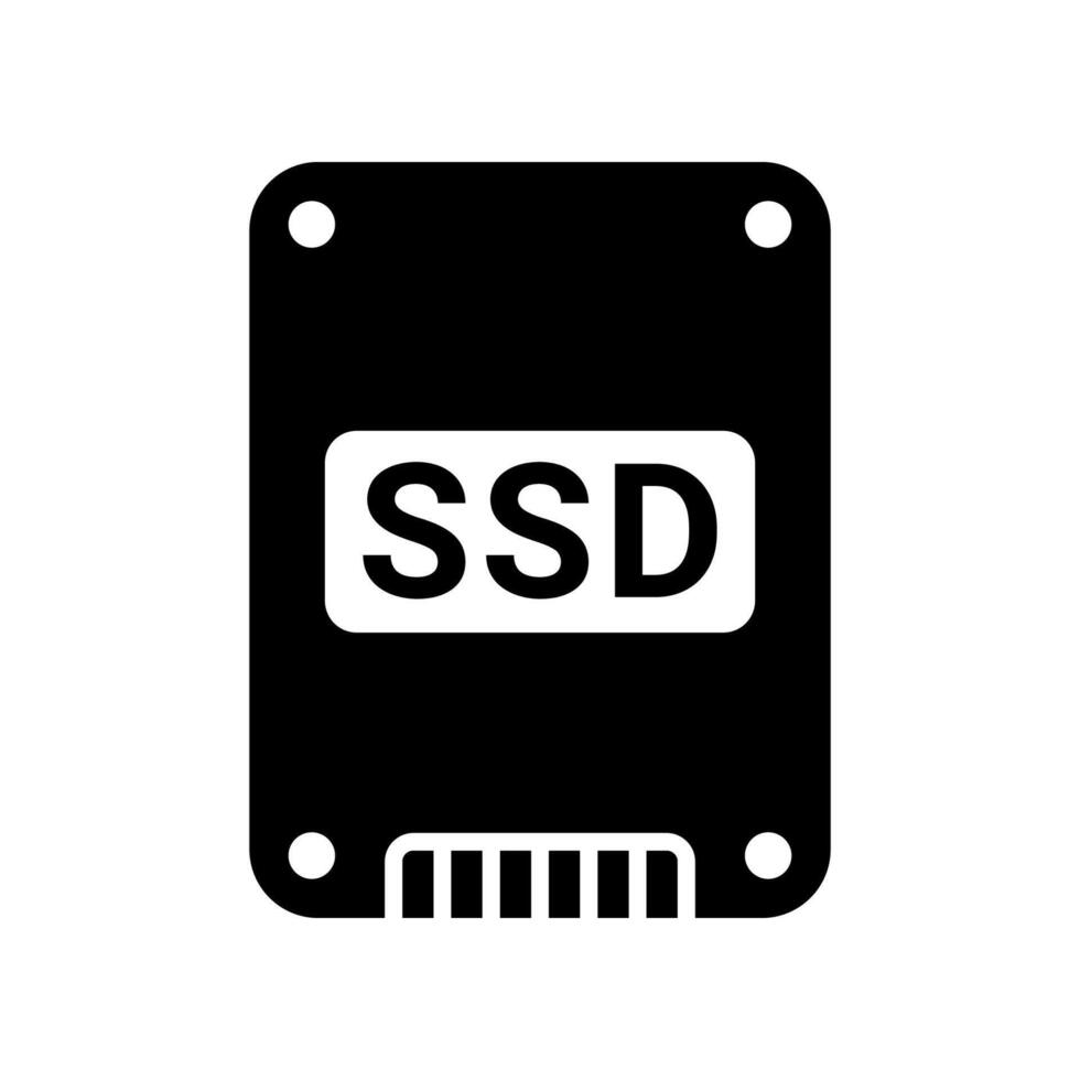 SSD icon isolated on white background. vector