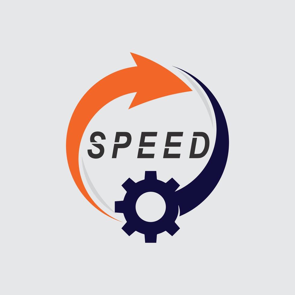 Speed logo design, silhouette speedometer symbol icon speed Auto car Logo Template illustration icon design vector