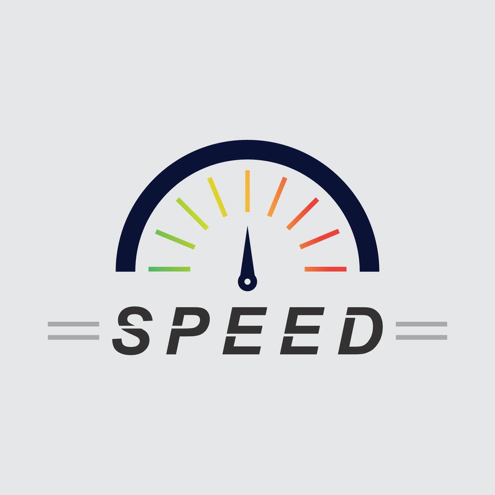 Speed logo design, silhouette speedometer symbol icon speed Auto car Logo Template illustration icon design vector