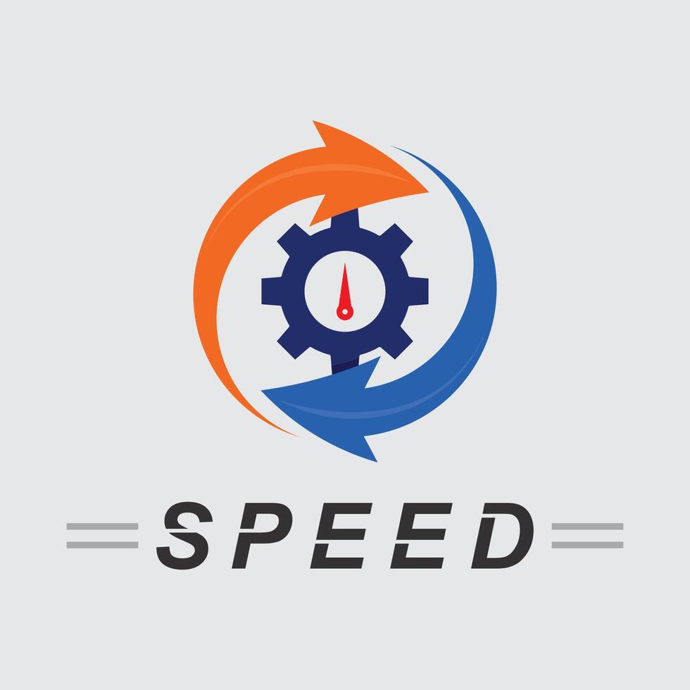 Speed logo design, silhouette speedometer symbol icon speed Auto car Logo Template illustration icon design vector