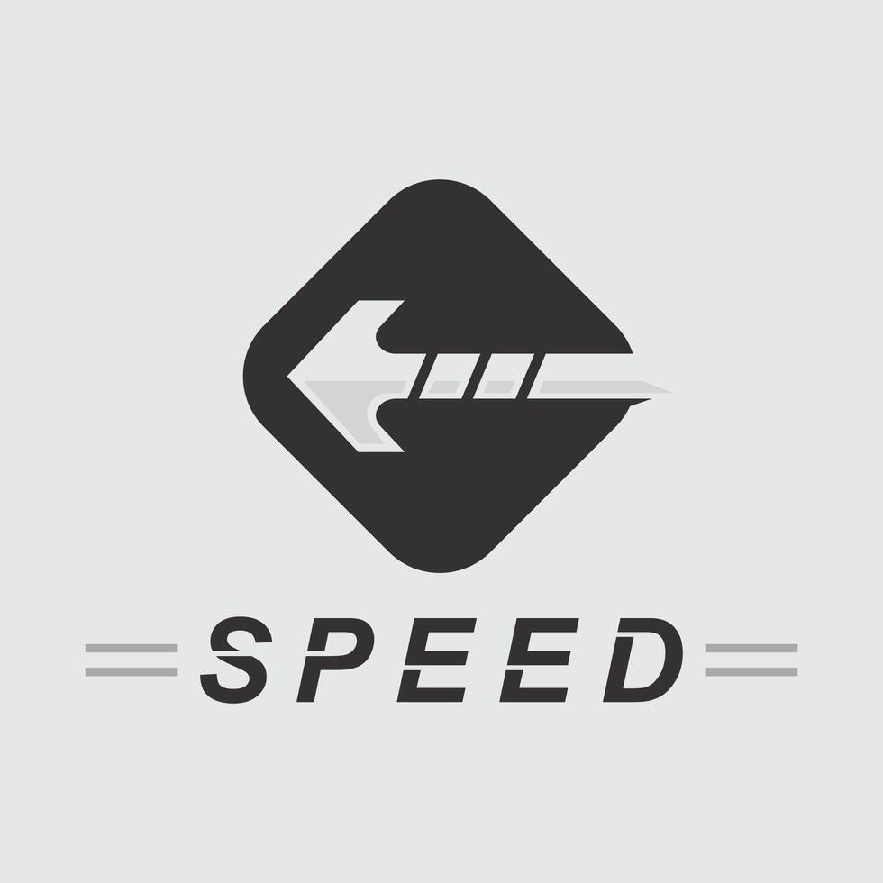 Speed logo design, silhouette speedometer symbol icon speed Auto car Logo Template illustration icon design vector