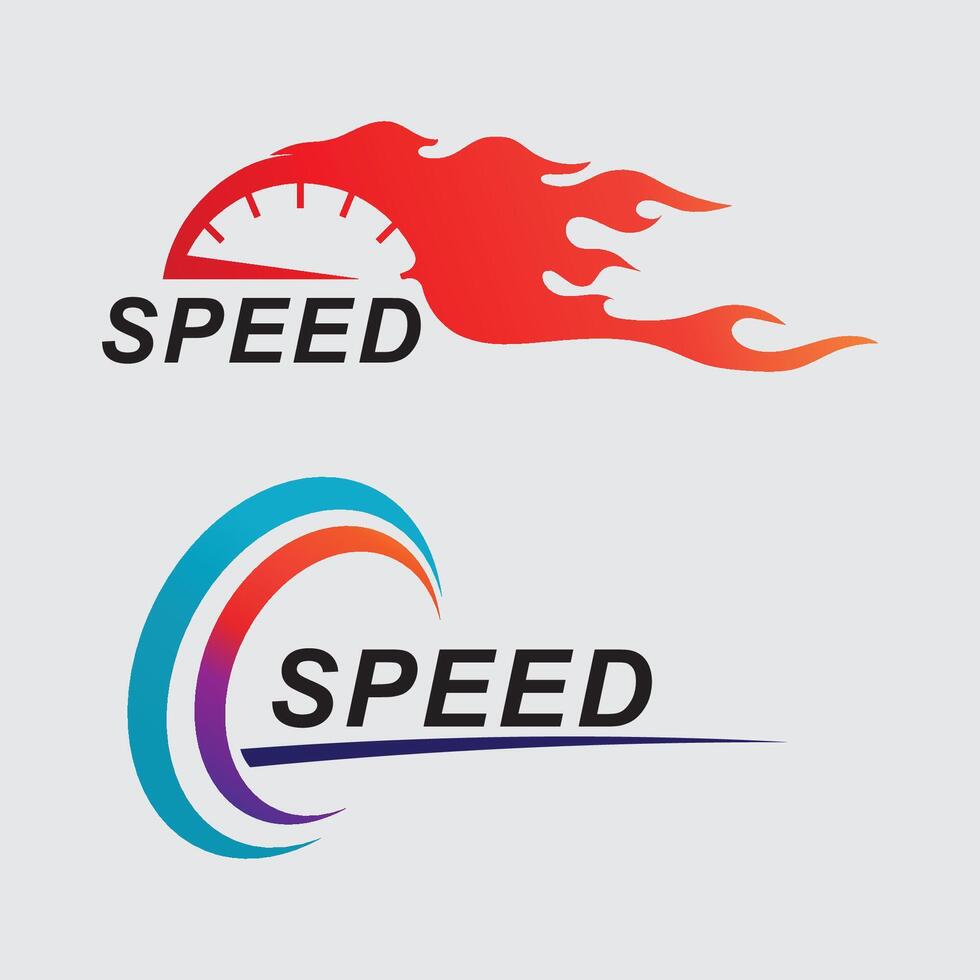 Speed logo design, silhouette speedometer symbol icon speed Auto car Logo Template illustration icon design vector