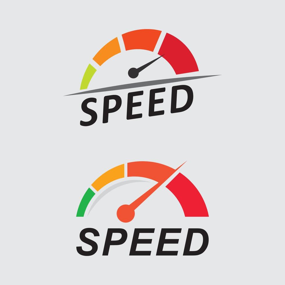 Speed logo design, silhouette speedometer symbol icon speed Auto car Logo Template illustration icon design vector
