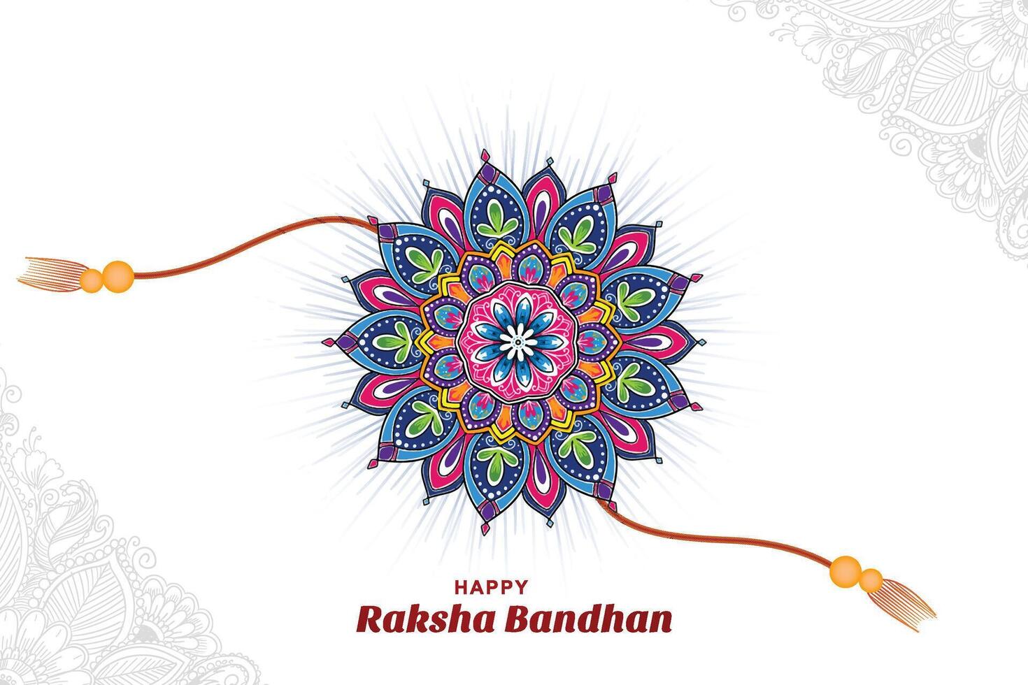 Happy raksha bandhan hindu festival greeting card background vector