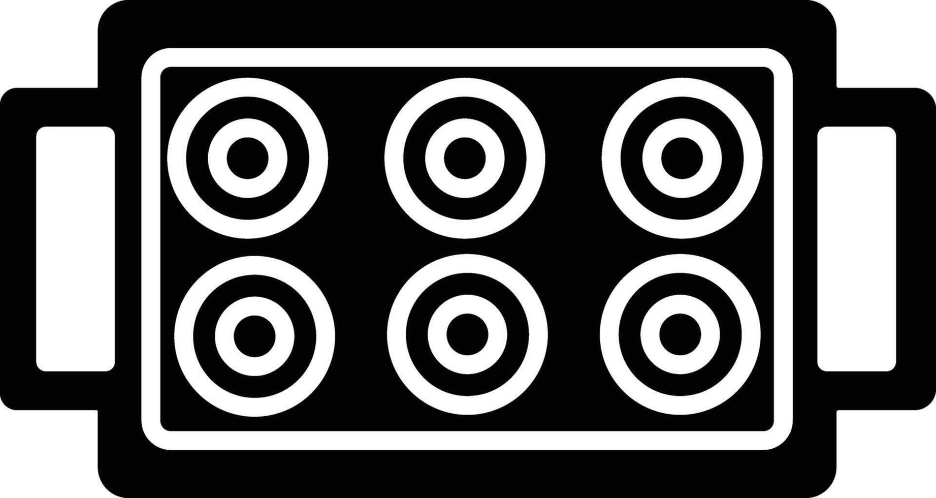 Pandebono solid glyph illustration vector