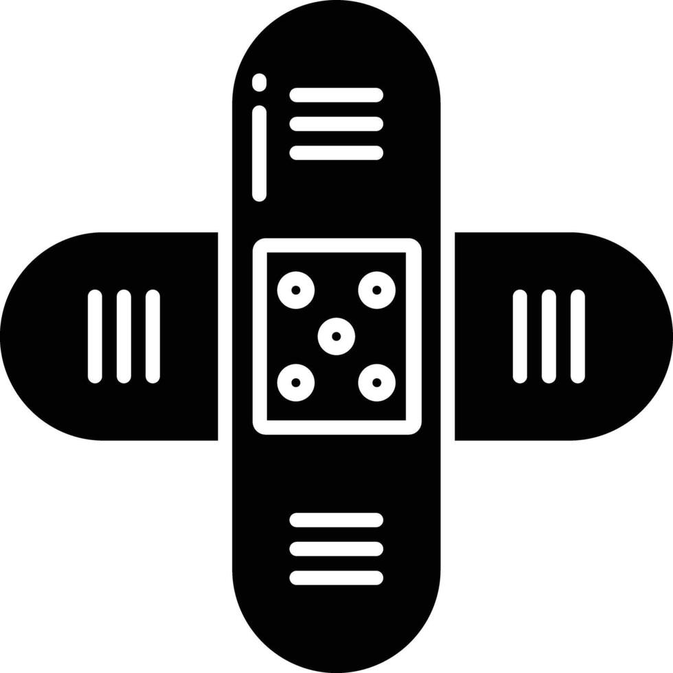 Bandage solid glyph illustration vector