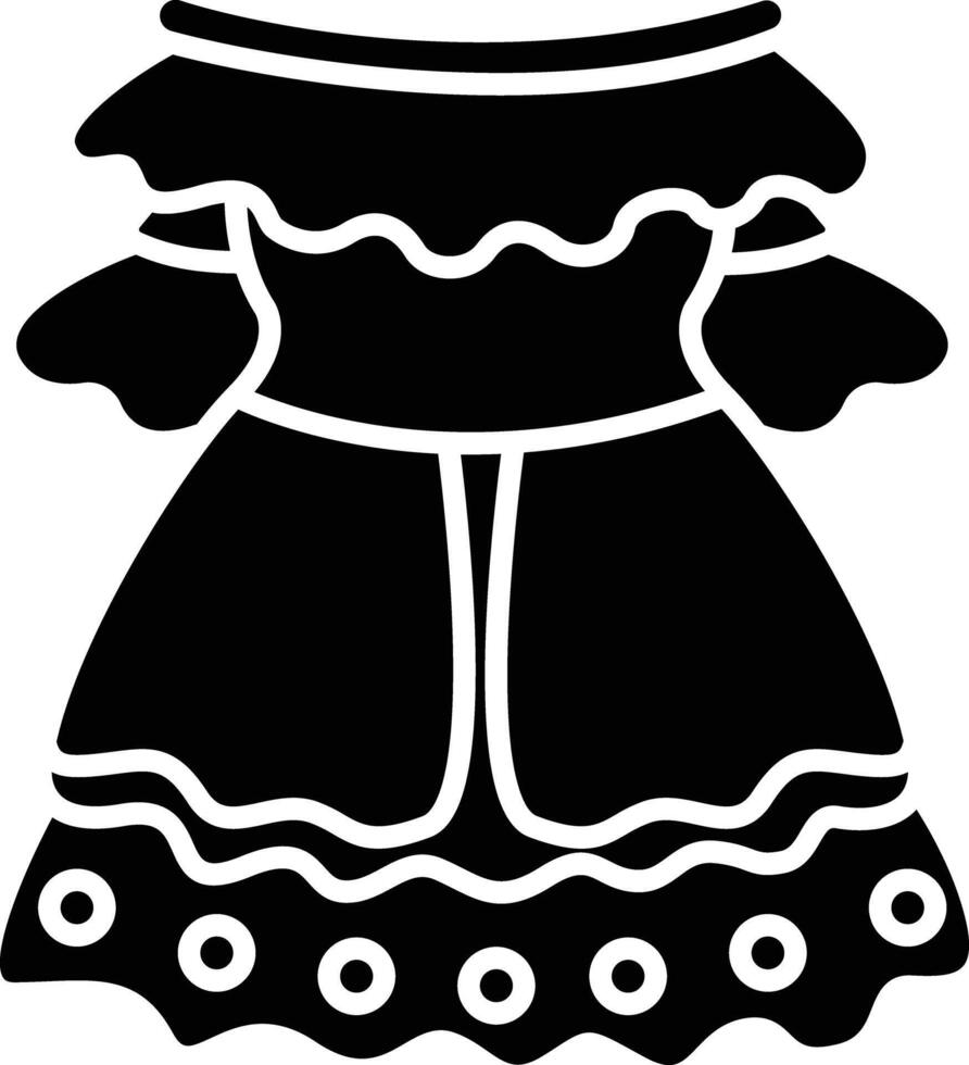dress solid glyph illustration vector