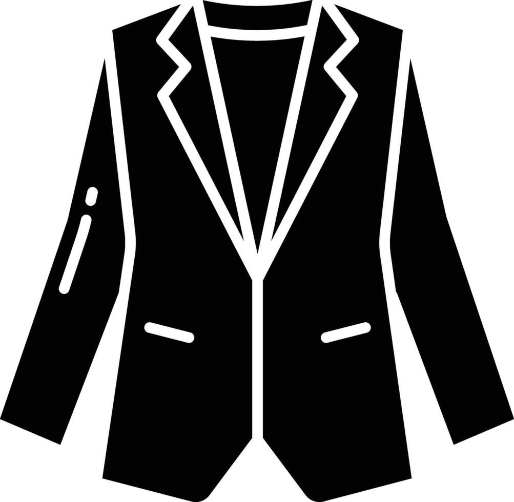 Blazer solid glyph illustration vector