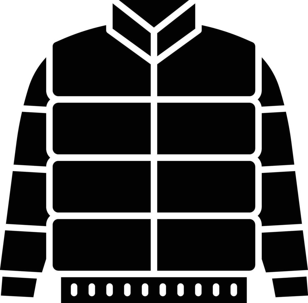 Jacket solid glyph illustration vector