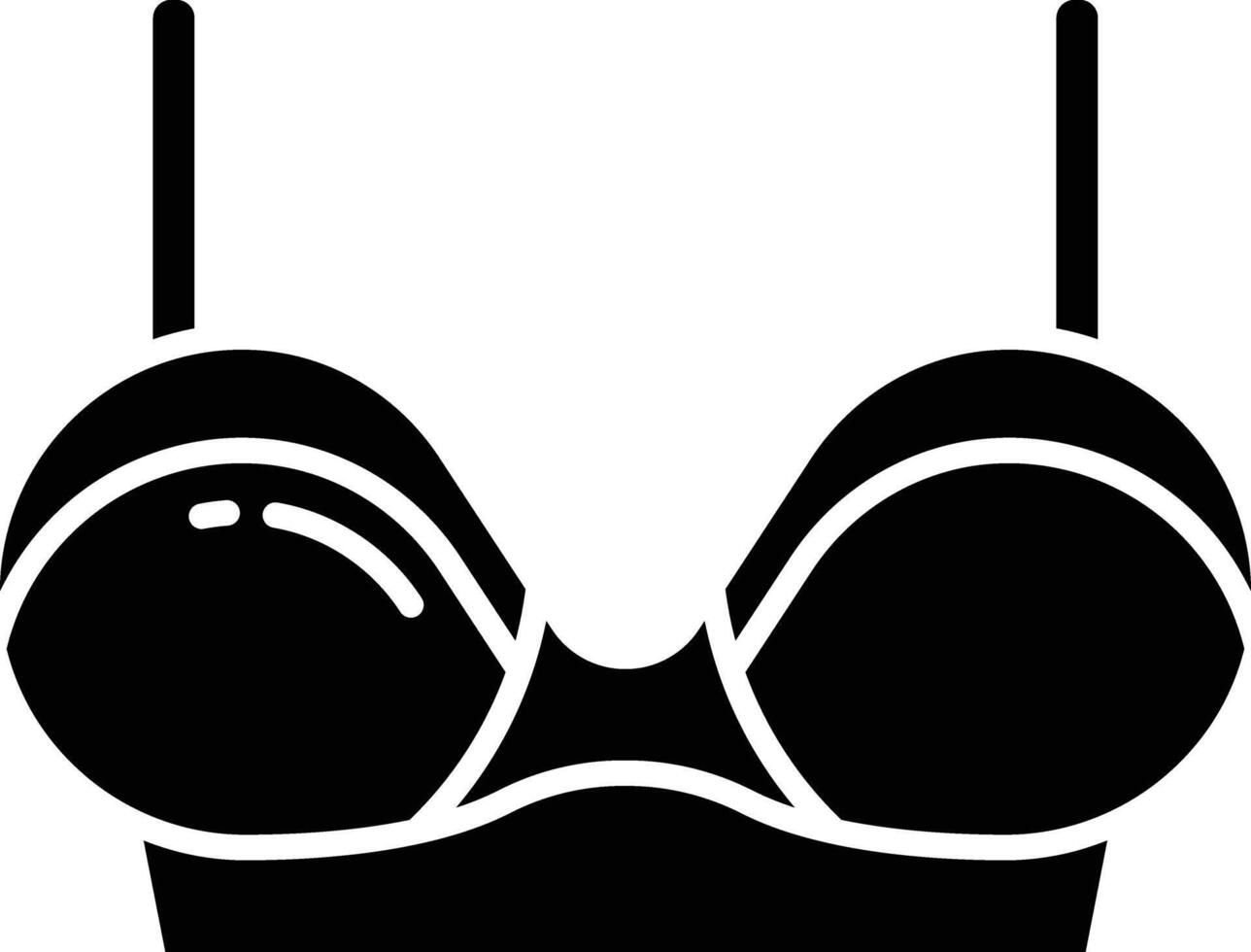 Bra solid glyph illustration vector