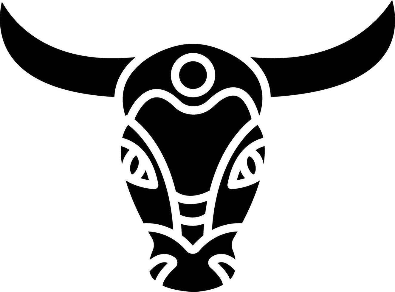 Bull solid glyph illustration vector