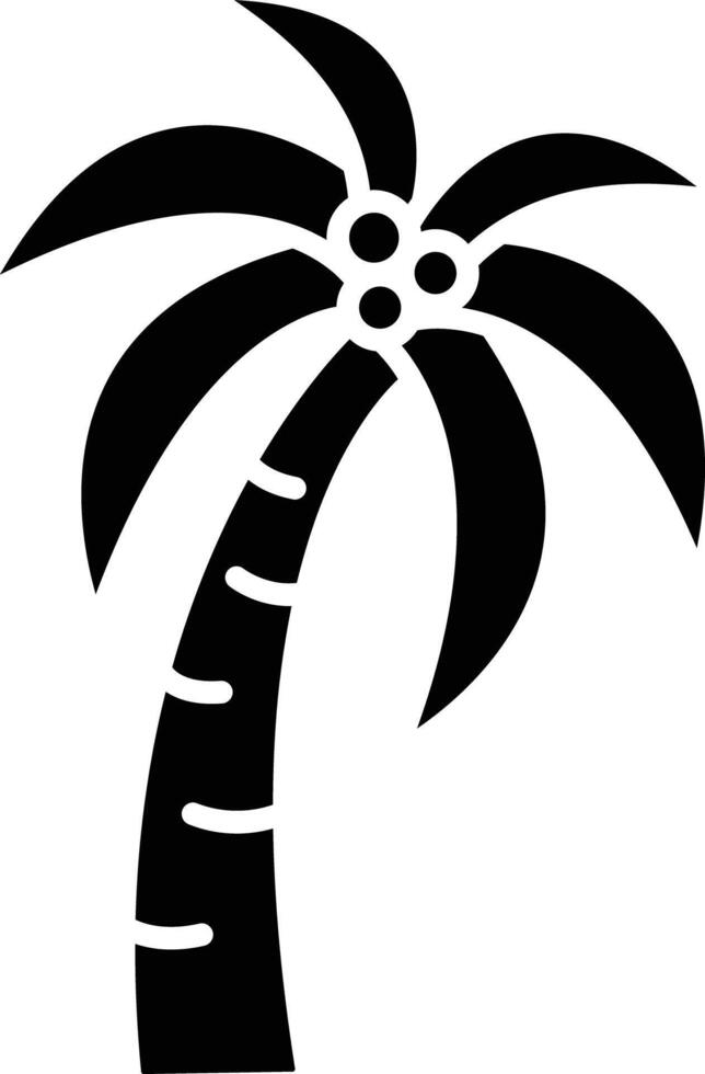 Palm Tree solid glyph illustration vector
