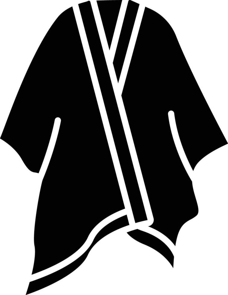 Ruana solid glyph illustration vector