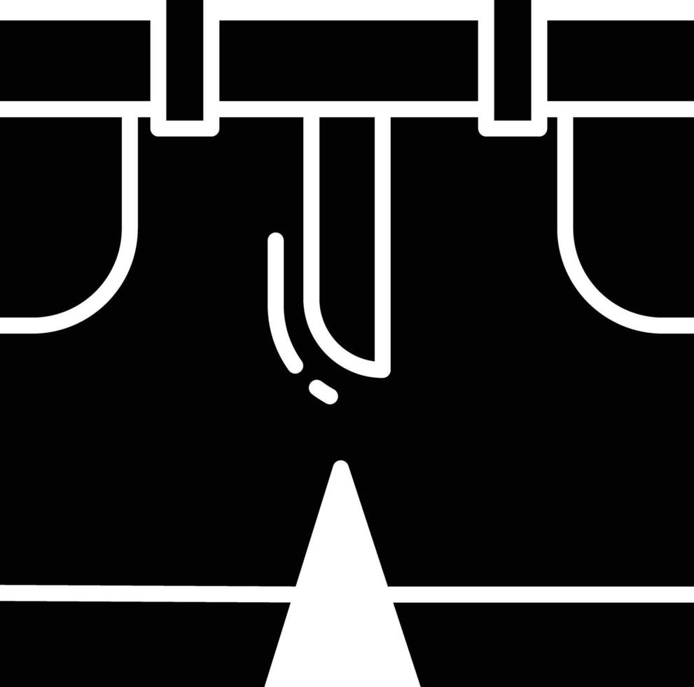Shorts solid glyph illustration vector