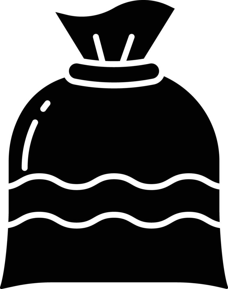 Trash Bags solid glyph illustration vector