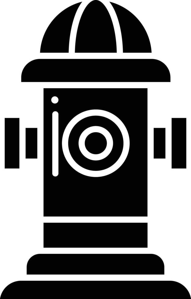 Hydrant solid glyph illustration vector