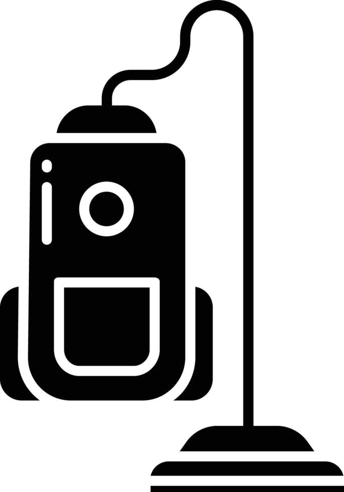 Vacuum cleaner solid glyph illustrations vector