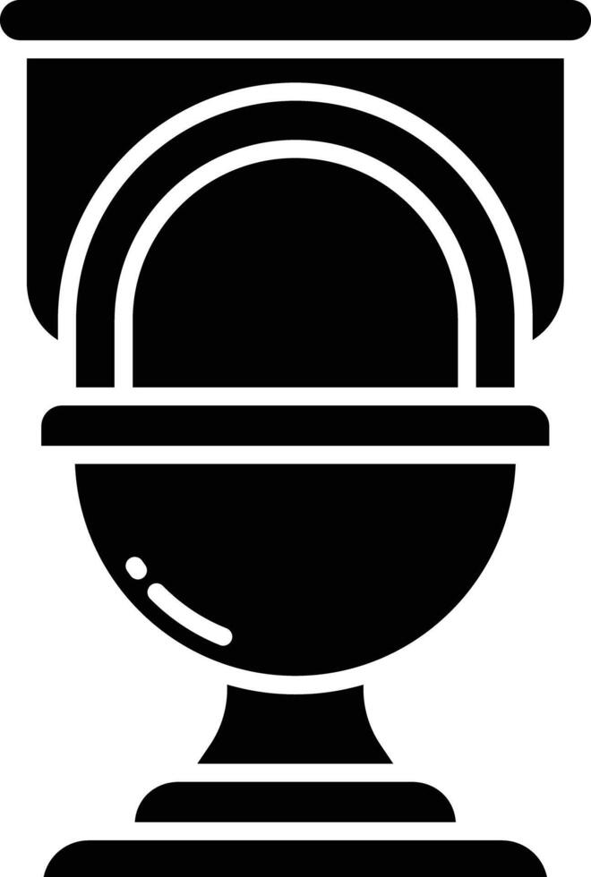 Toilet Commode solid glyph illustration vector
