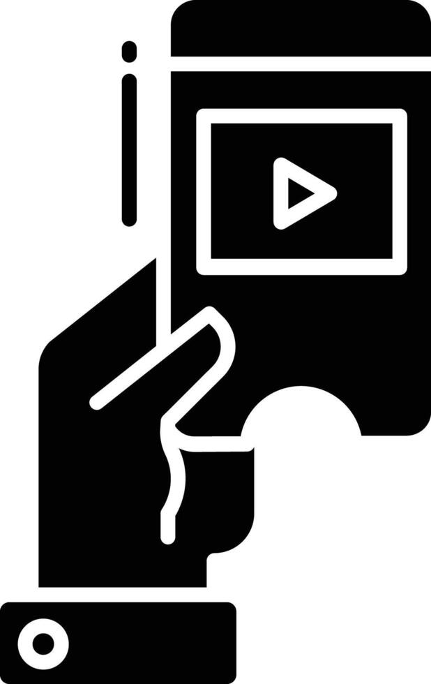 Moive Ticket solid glyph illustration vector