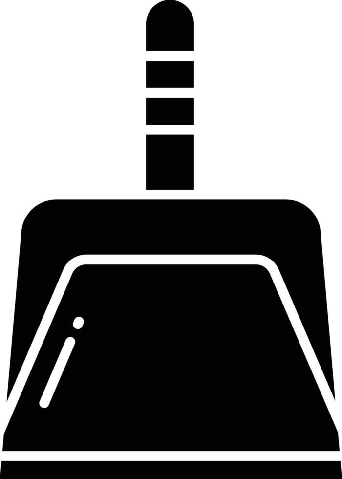 Dust Pan solid glyph illustration vector