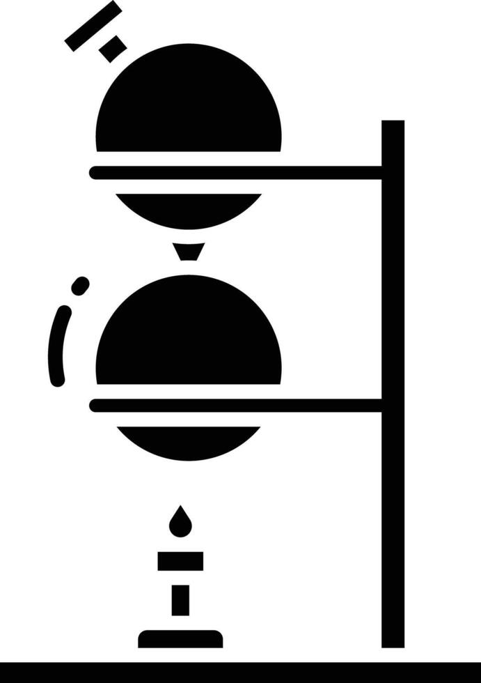 Chemistry lab solid glyph illustration vector
