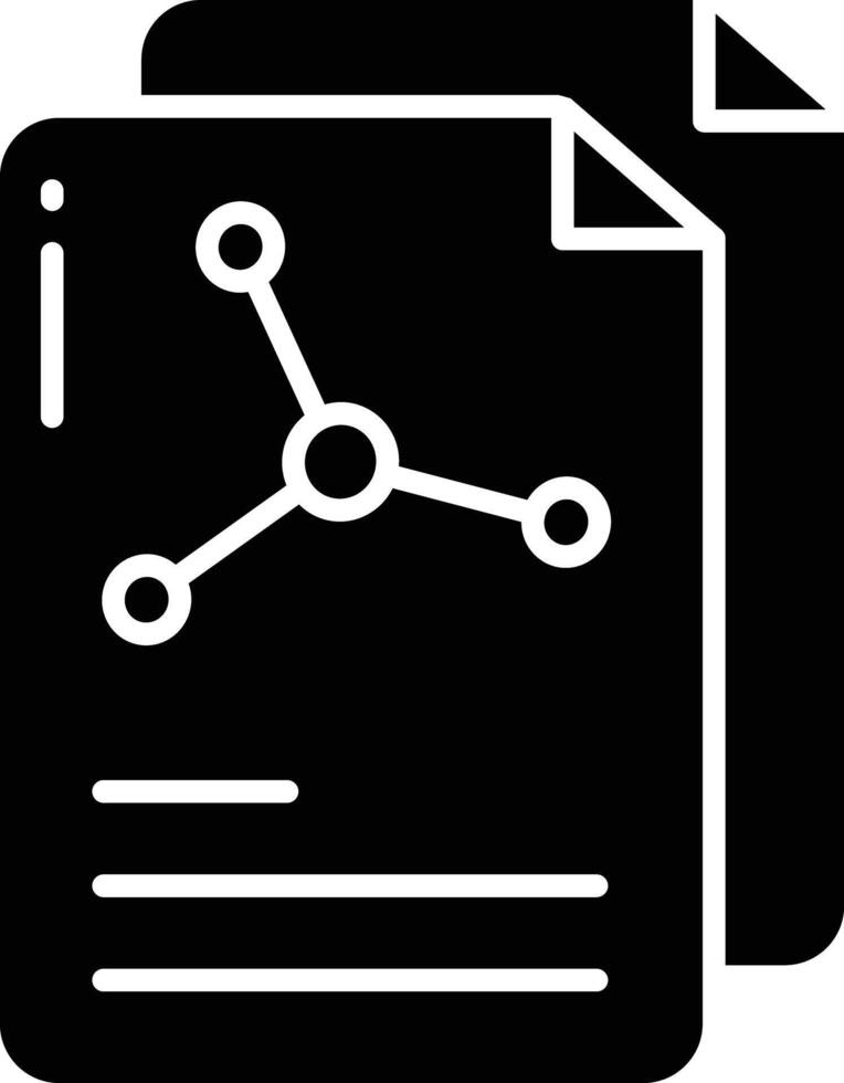 Beaker document solid glyph illustration vector