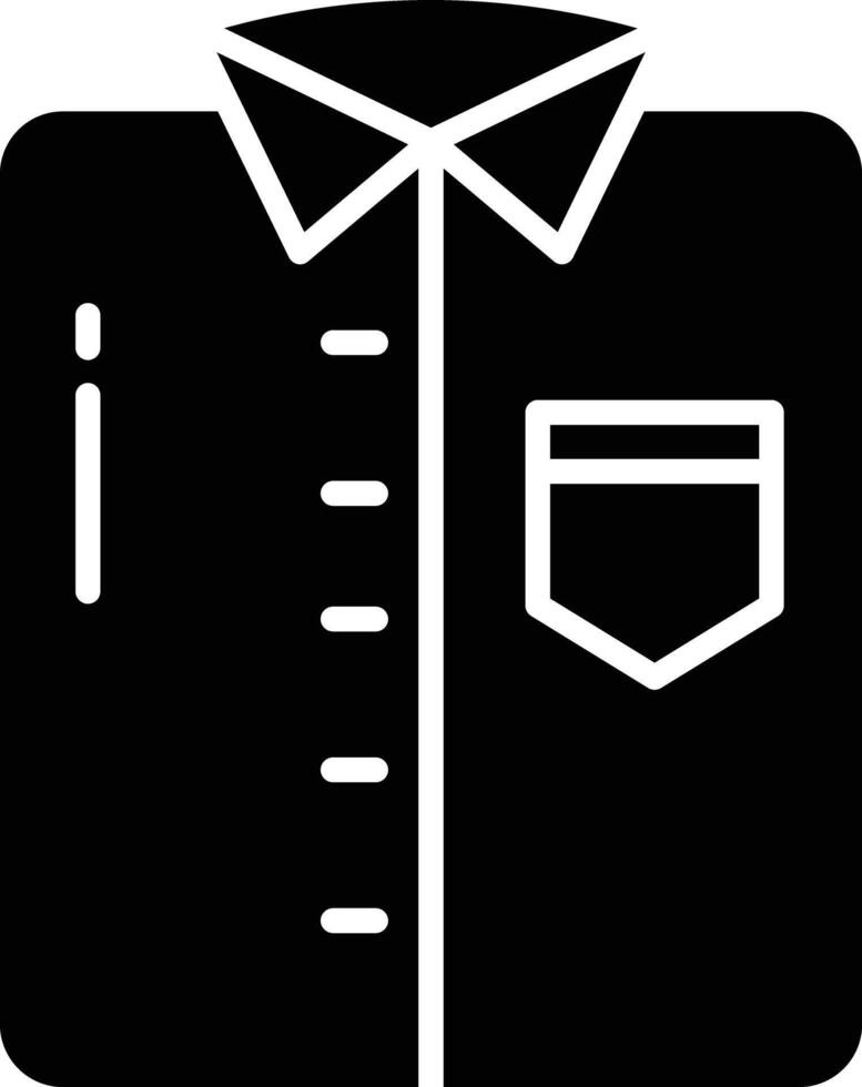 Shirt solid glyph illustration vector