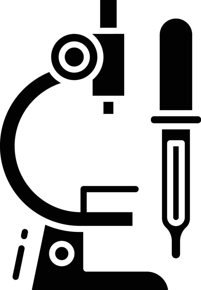 Microscope solid glyph illustration vector