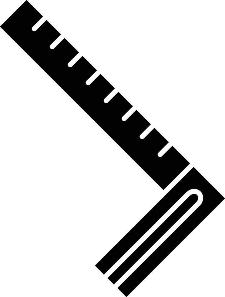 Scale ruler solid glyph illustration vector