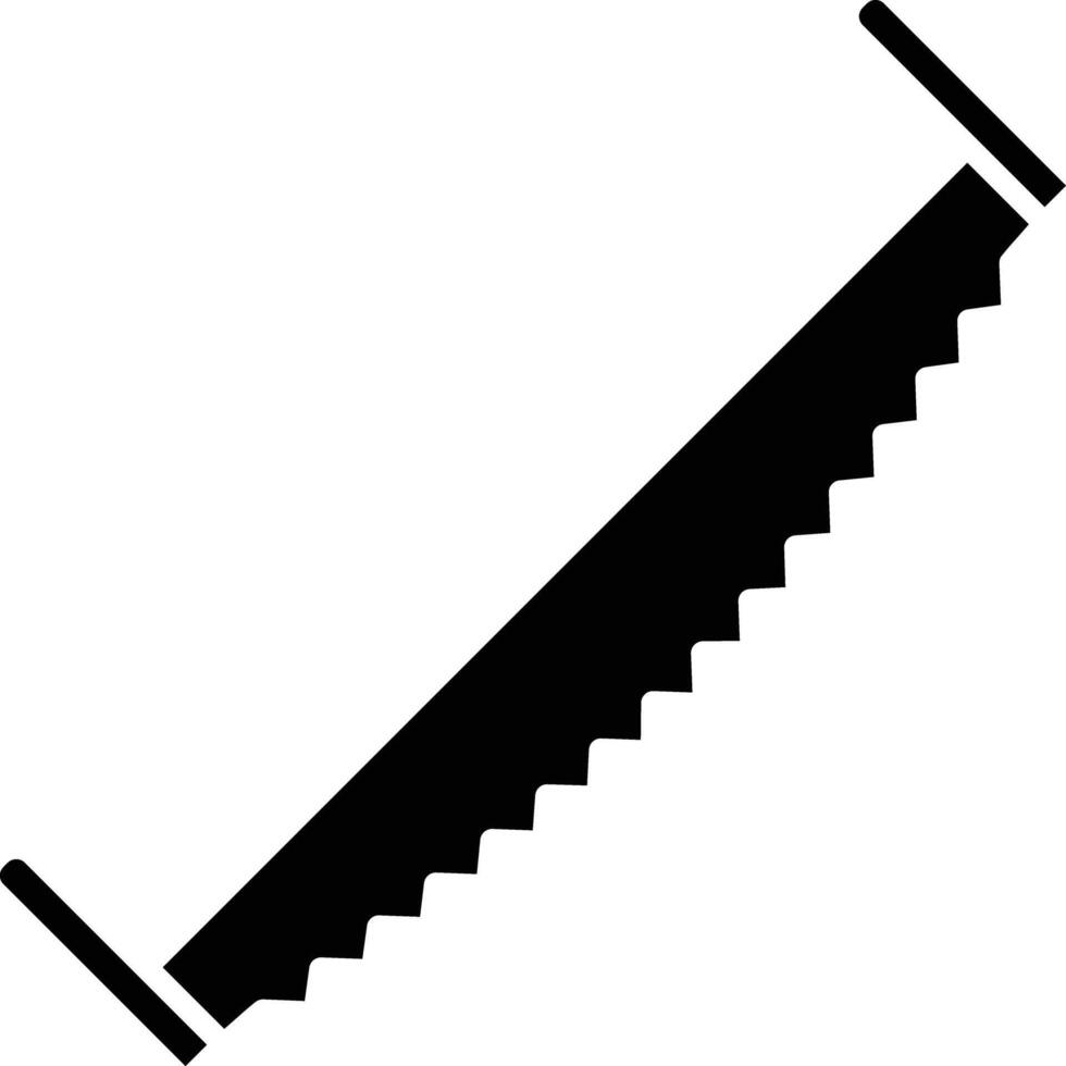 hand saw solid glyph illustration vector