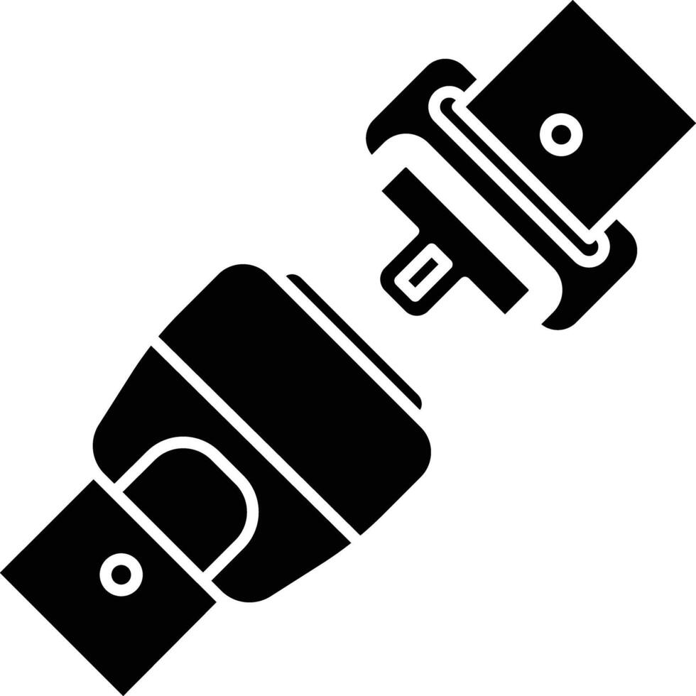 Seat Belt solid glyph illustration vector