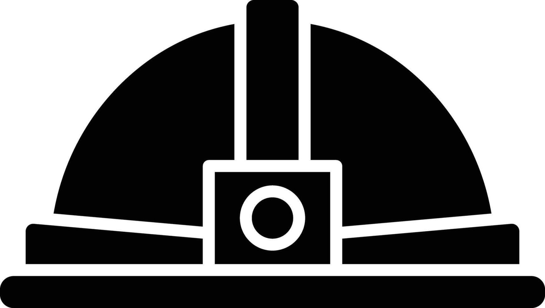 Helmet solid glyph illustration vector