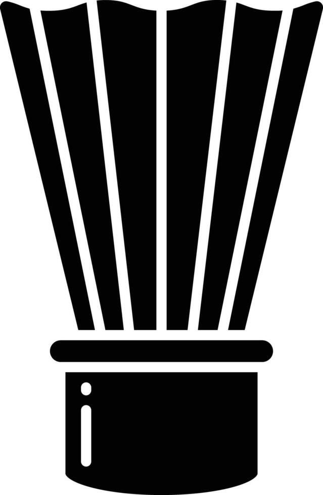 Shaving brush solid glyph illustration vector