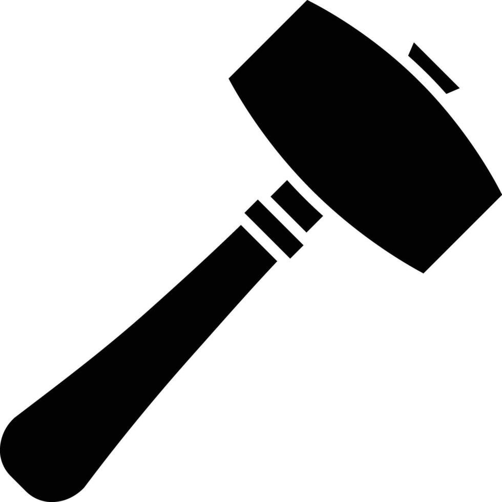 Mallet solid glyph illustration vector