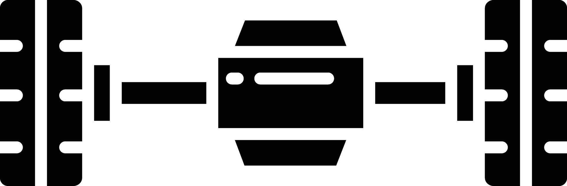 Wheel alignment solid glyph illustration vector